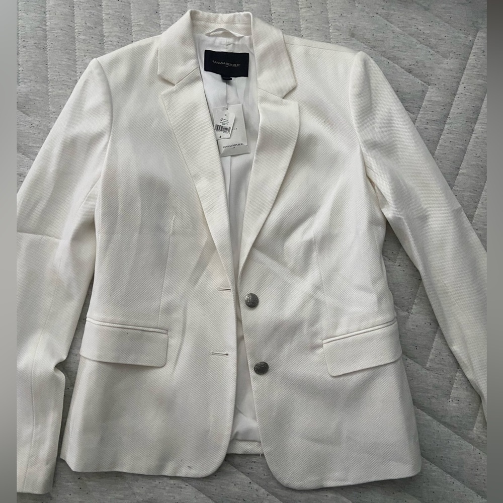 Banana Republic White Blazer Sz 6 New with Tags suit